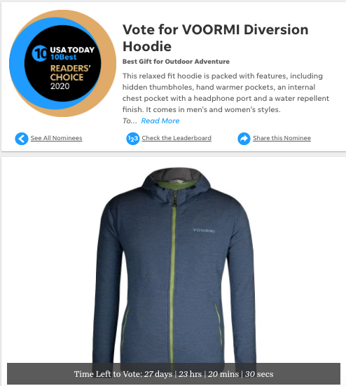 USA Today Nominates VOORMI for 10 Best Awards