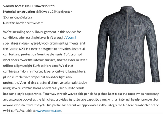 UltraRunning Magazine Features the Access NXT Pullover