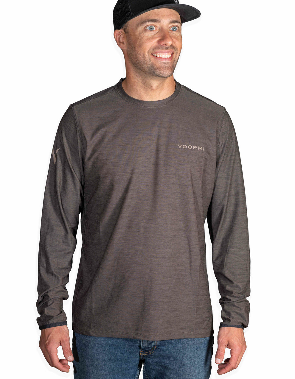 Men's Long Sleeve Merino Wool Tech Tee | VOORMI